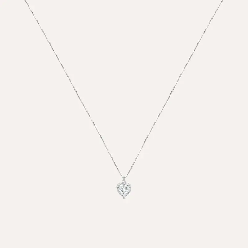 Collana Punto Luce Claire Oro Bianco Cubic Zirconia