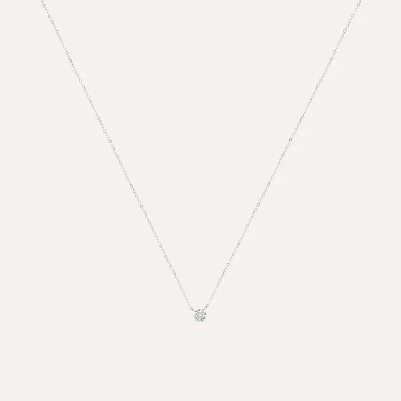 Collana Punto Luce Claire Oro Bianco Cubic Zirconia