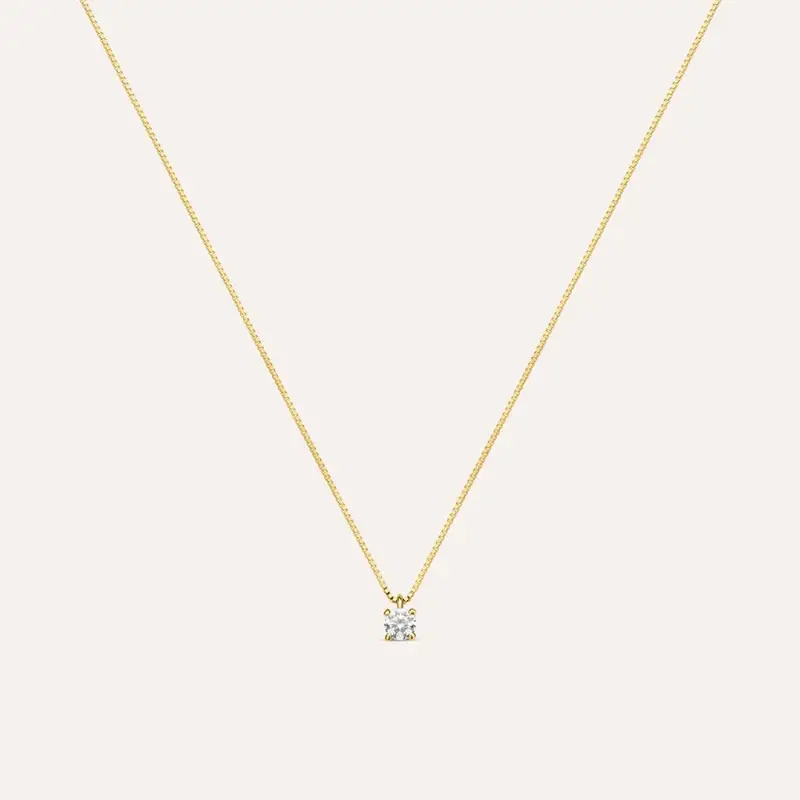 Collana Punto Luce Claire Oro Giallo Cubic Zirconia