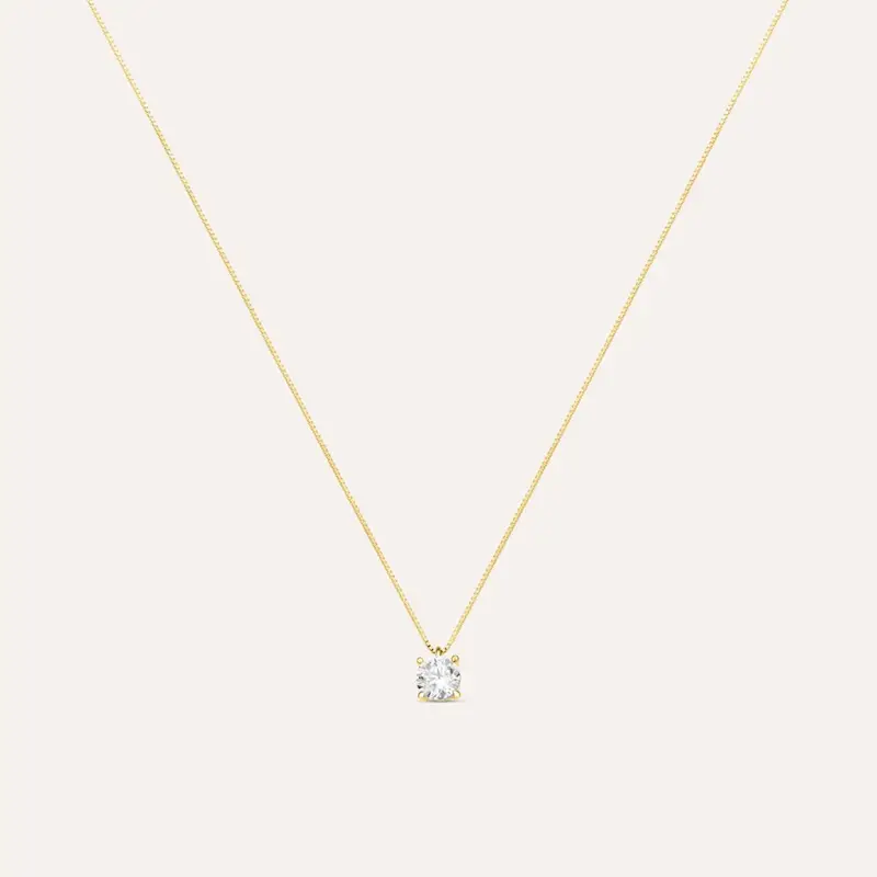 Collana Punto Luce Claire Oro Giallo Cubic Zirconia