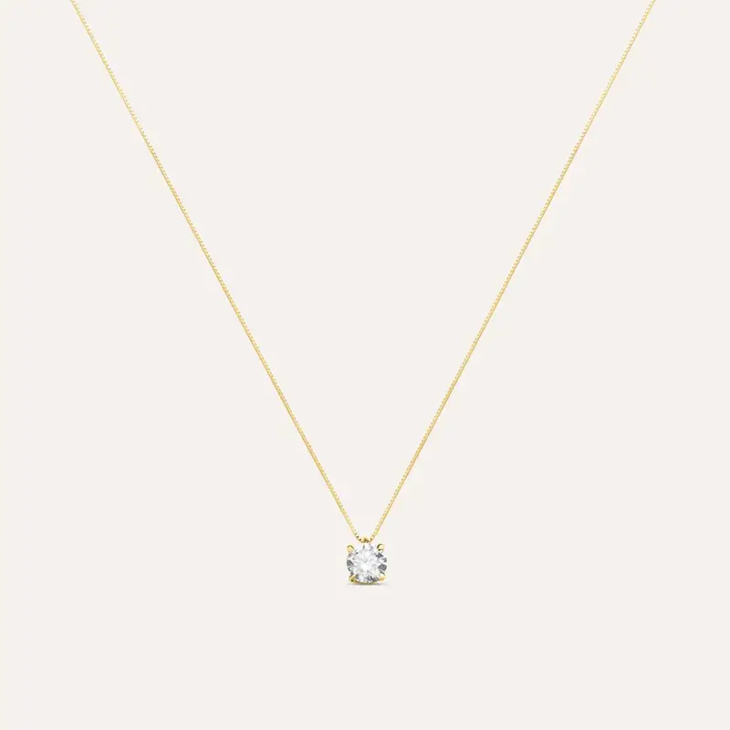 Collana Punto Luce Claire Oro Giallo Cubic Zirconia