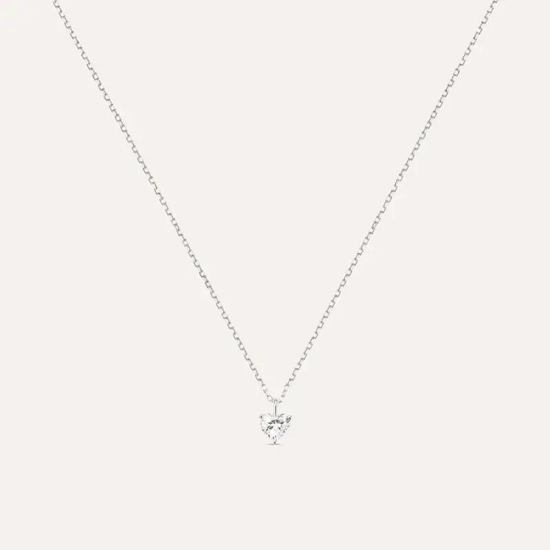 Collana Punto Luce Diamade Oro Bianco Diamante Lab-Grown