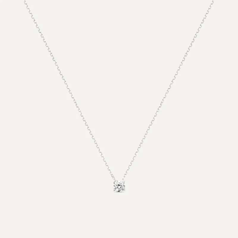 Collana Punto Luce Diamade Oro Bianco Diamante Lab-Grown