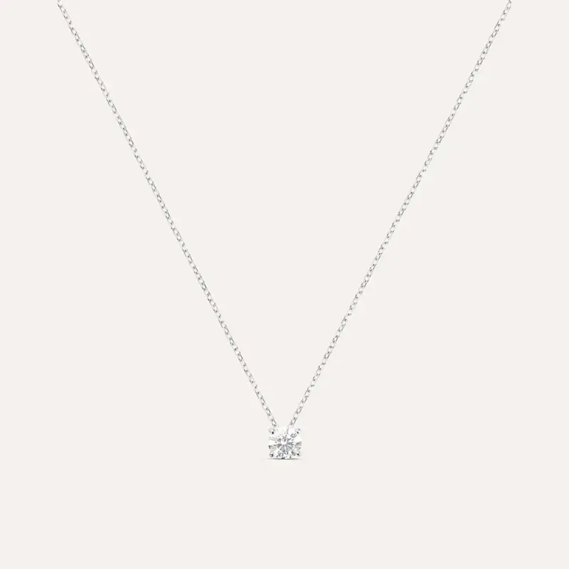 Collana Punto Luce Diamade Oro Bianco Diamante Lab-Grown