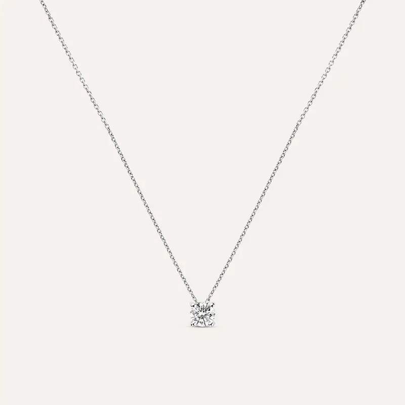 Collana Punto Luce Diamade Oro Bianco Diamante Lab-Grown