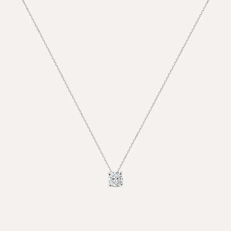 Collana Punto Luce Diamade Oro Bianco Diamante Lab-Grown