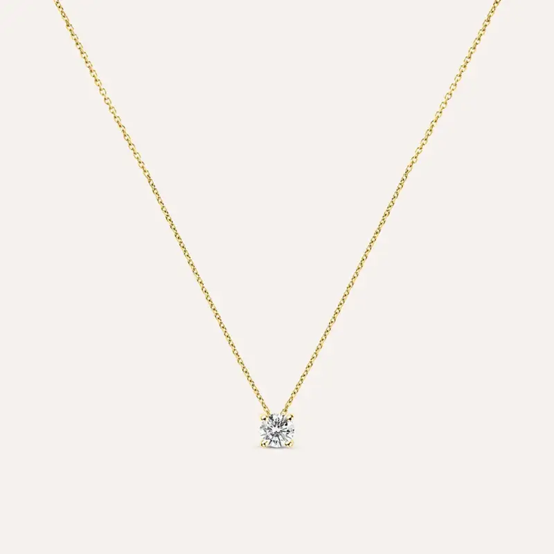 Collana Punto Luce Diamade Oro Giallo Diamante Lab-Grown