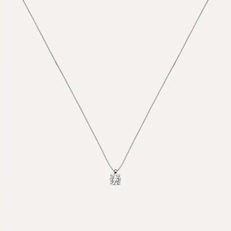 Collana Punto Luce Diamotion Oro Bianco Diamante