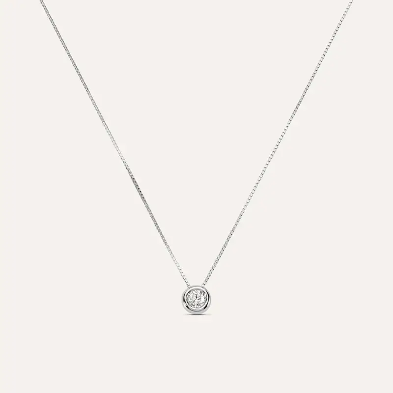 Collana Punto Luce Firmamenti Oro Bianco Diamante