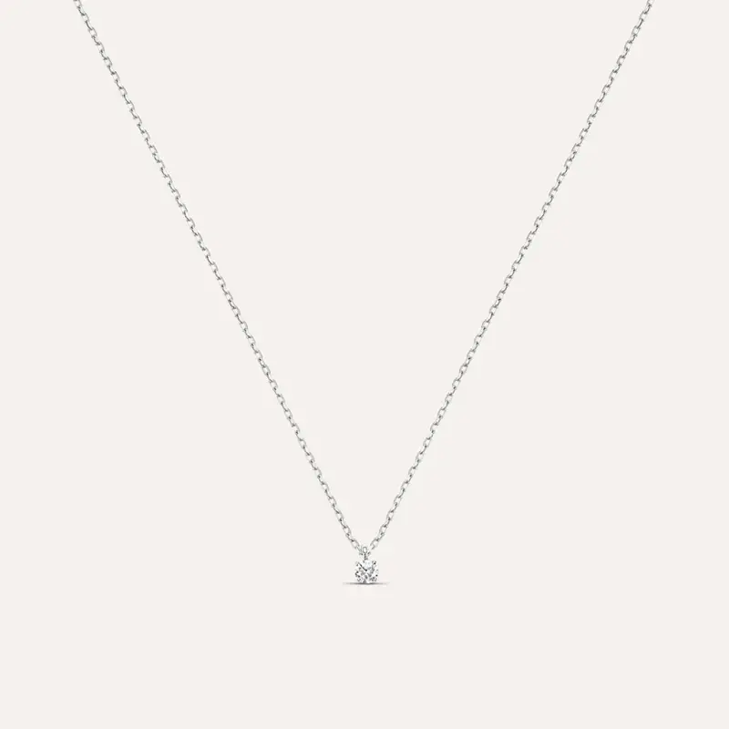 Collana Punto Luce Grace Oro Bianco Diamante