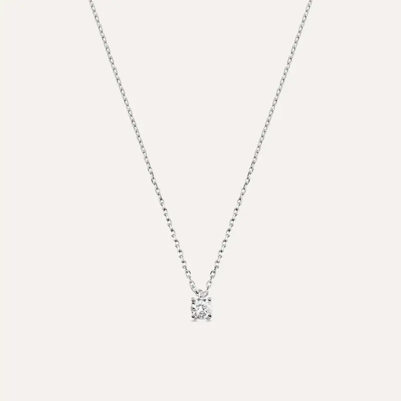 Collana Punto Luce Grace Oro Bianco Diamante