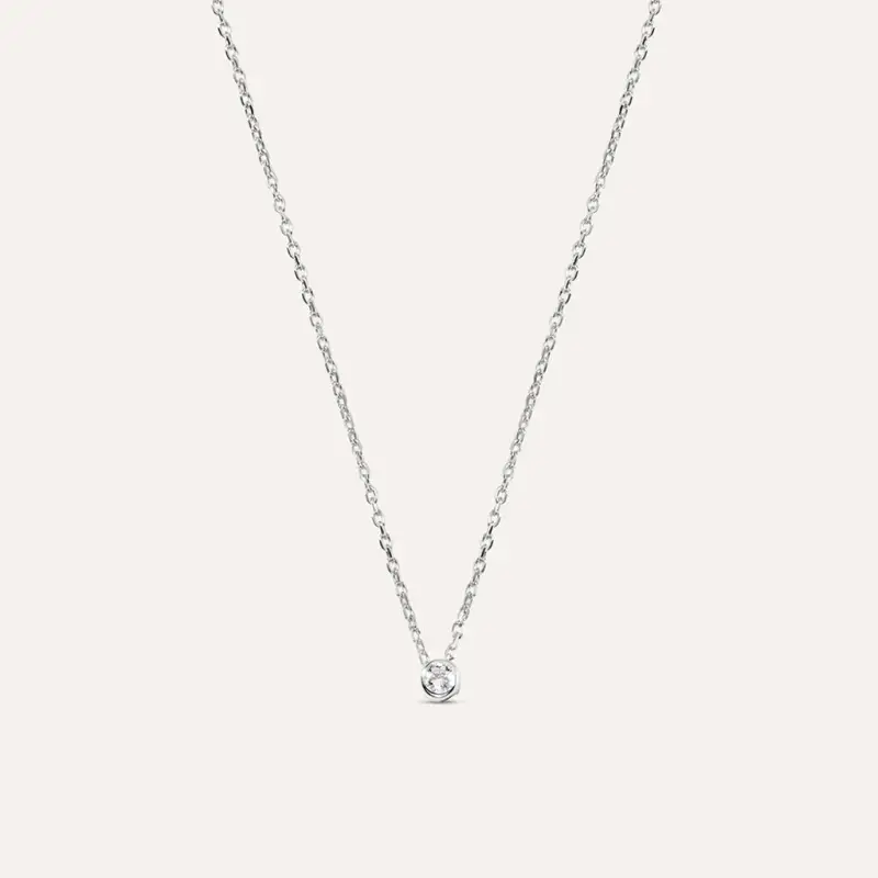 Collana Punto Luce Grace Oro Bianco Diamante