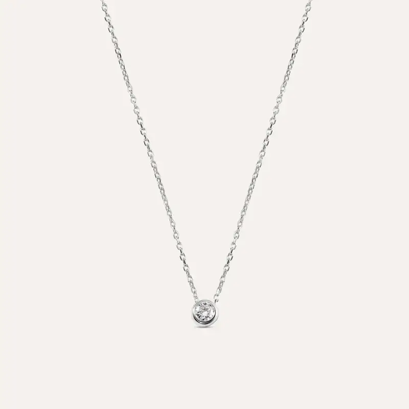 Collana Punto Luce Grace Oro Bianco Diamante