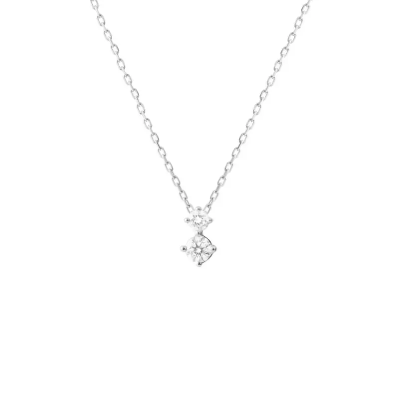 Collana Punto Luce Grace Oro Bianco Diamante