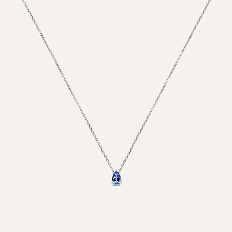 Collana Punto Luce Jasmine Oro Bianco Tanzanite