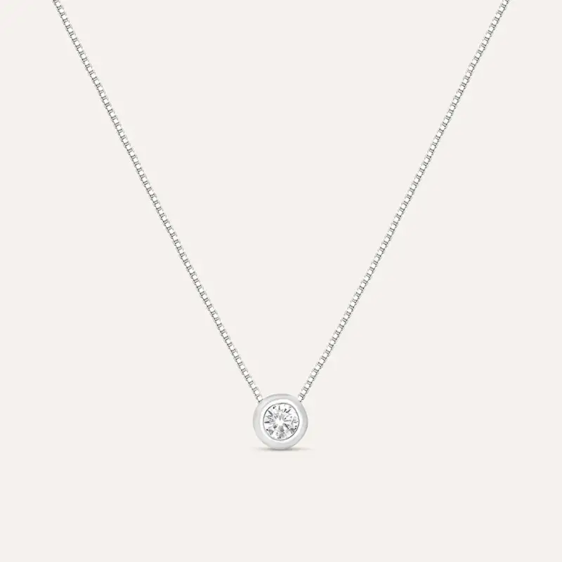 Collana Punto Luce Silver Elegance Argento Rodiato Cubic Zirconia