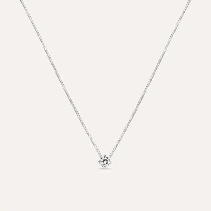 Collana Punto Luce Silver Elegance Argento Rodiato Cubic Zirconia