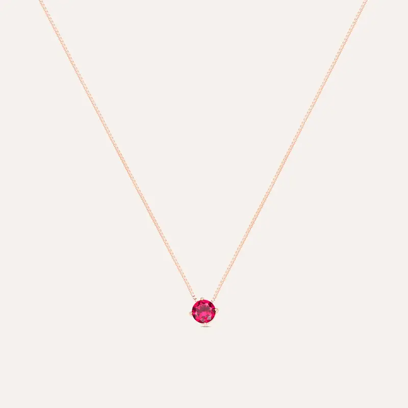 Collana Punto Luce Silver Rainbow Argento Rosa Cubic Zirconia