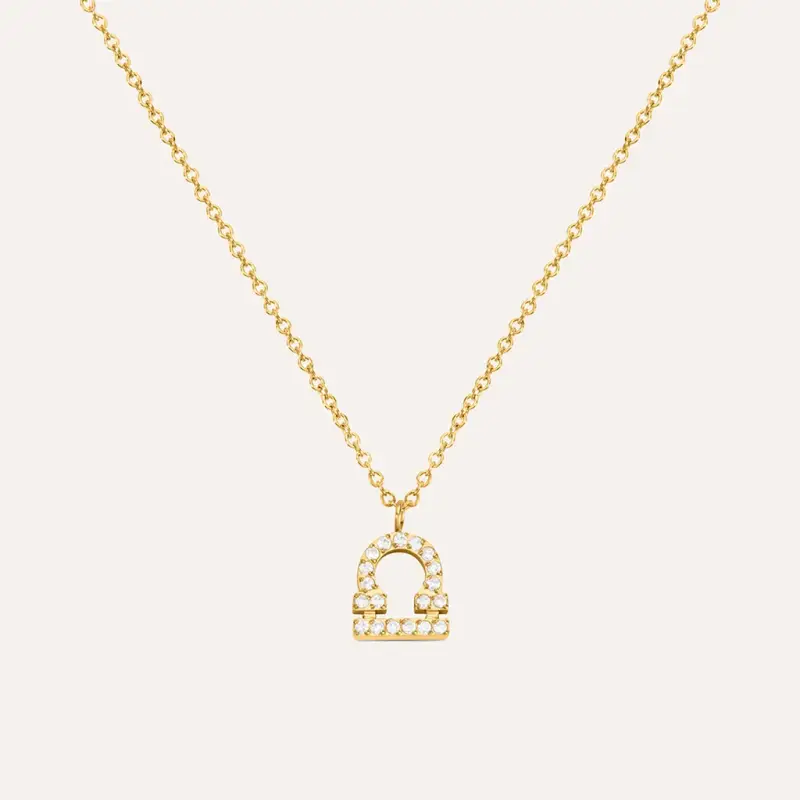 Collana Radiance Acciaio Dorato Cubic Zirconia