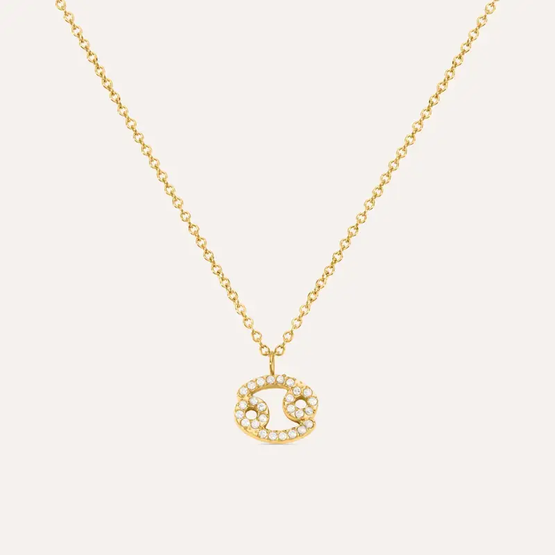 Collana Radiance Acciaio Dorato Cubic Zirconia