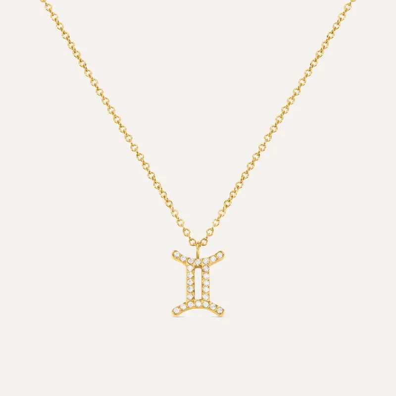 Collana Radiance Acciaio Dorato Cubic Zirconia