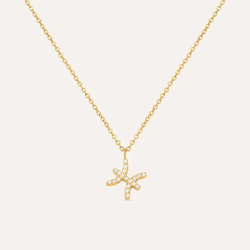 Collana Radiance Acciaio Dorato Cubic Zirconia