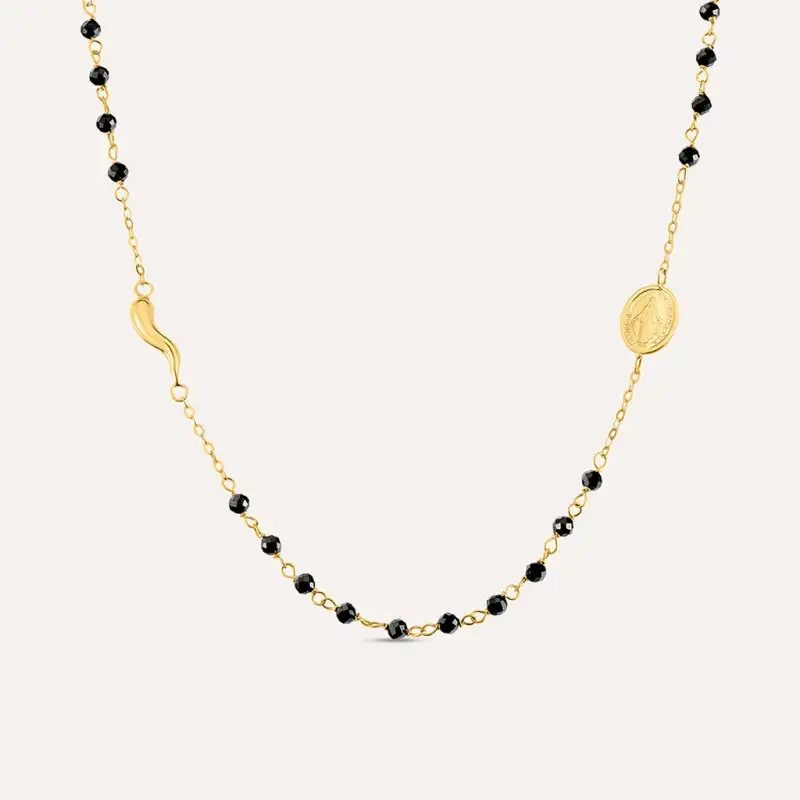 Collana Rosario Holy Oro Giallo Spinello