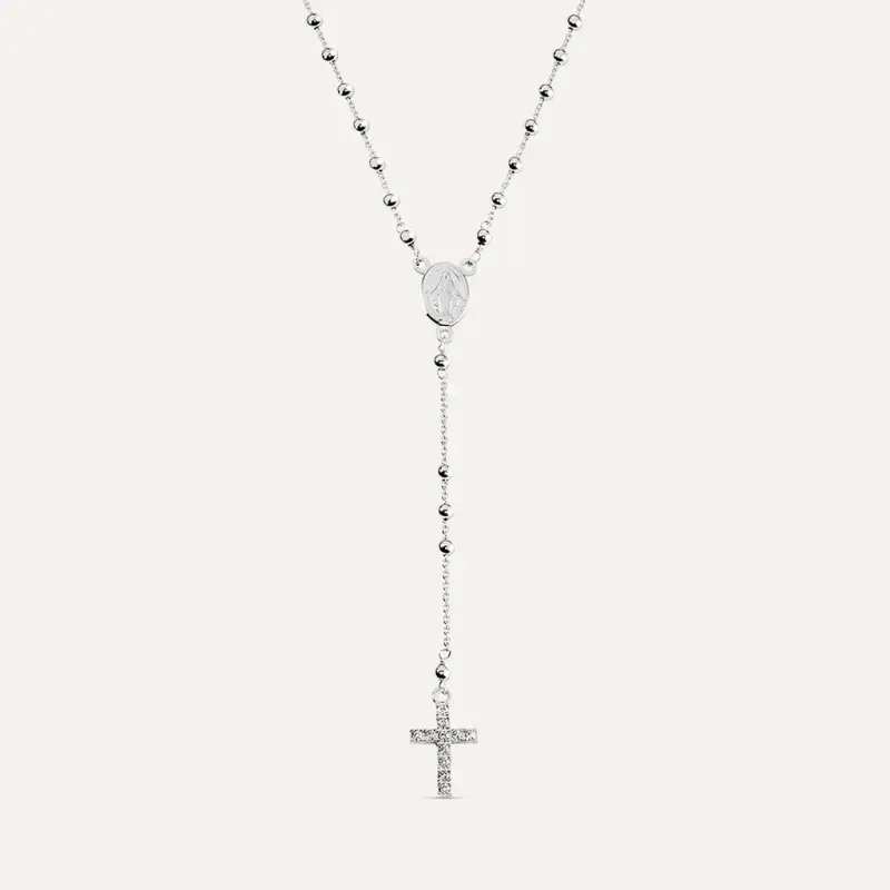 Collana Rosario Silver Soul Argento Rodiato Cubic Zirconia
