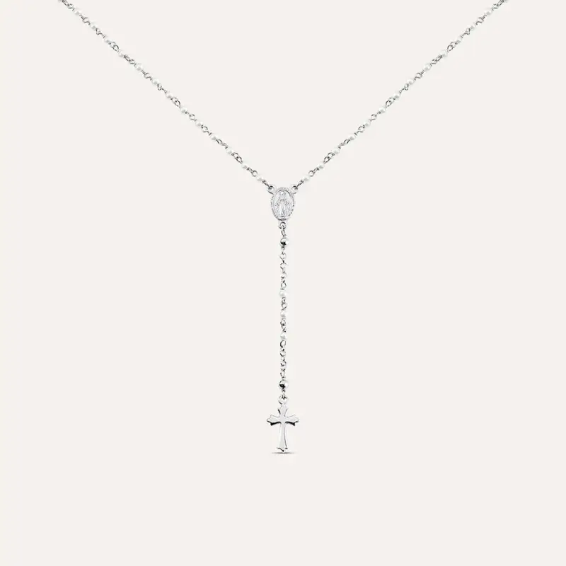 Collana Rosario Silver Soul Argento Rodiato Perla sintentica