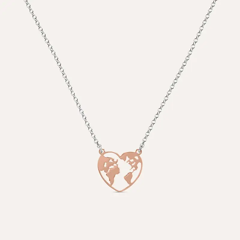 Collana Silver Collection Argento Bicolore Bianco / Rosa