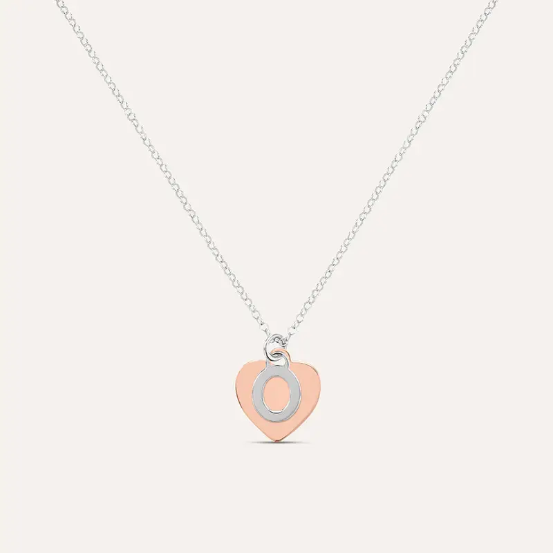 Collana Silver Collection Argento Bicolore Bianco / Rosa