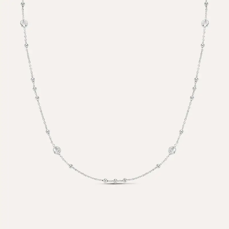Collana Silver Elegance Argento Rodiato Cubic Zirconia