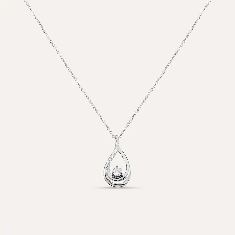 Collana Silver Elegance Argento Rodiato Cubic Zirconia