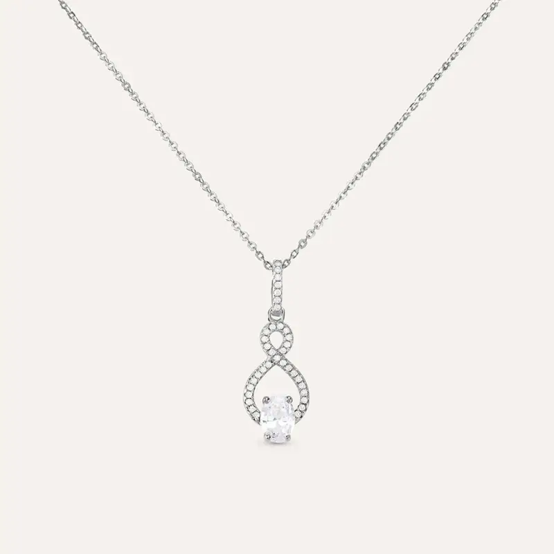 Collana Silver Elegance Argento Rodiato Cubic Zirconia