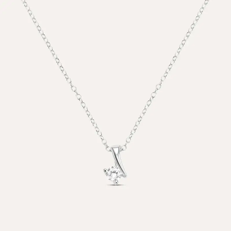 Collana Silver Elegance Argento Rodiato Cubic Zirconia