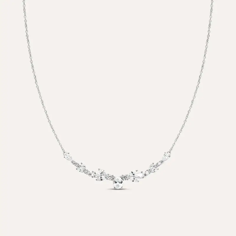 Collana Silver Elegance Argento Rodiato Cubic Zirconia