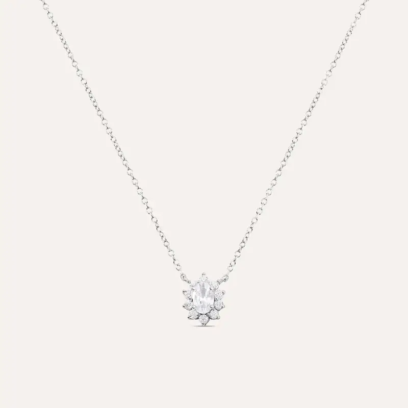 Collana Silver Elegance Argento Rodiato Cubic Zirconia