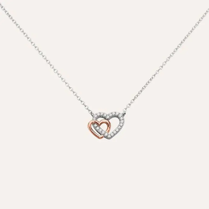 Collana Silver Moments Argento Bicolore Bianco / Rosa Cubic Zirconia