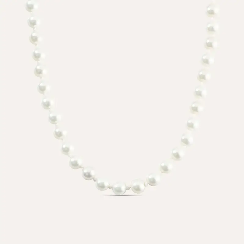 Collana Silver Pearls Argento Rodiato Perla sintentica