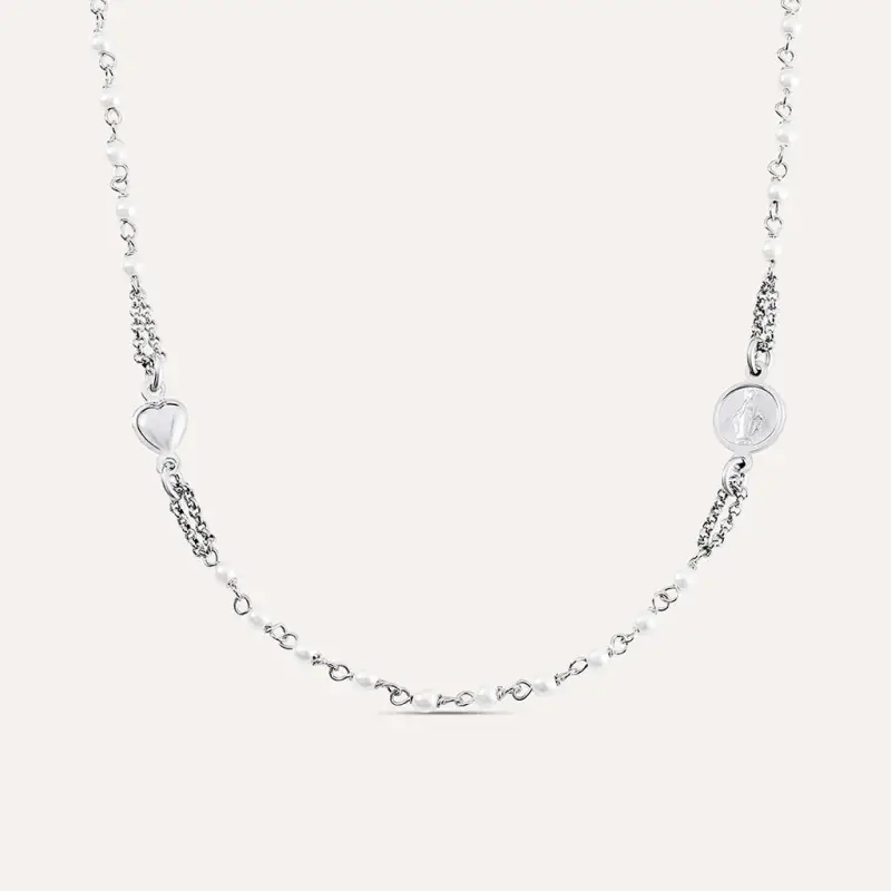 Collana Silver Soul Argento Rodiato Perla sintentica