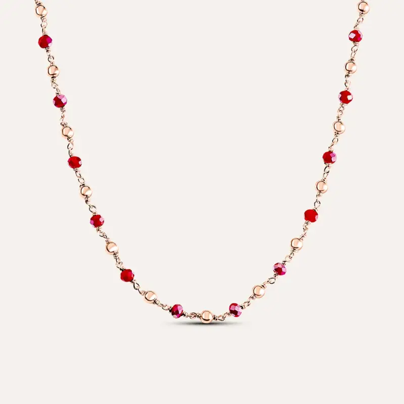 Collana Silver Soul Argento Rosa Cristallo