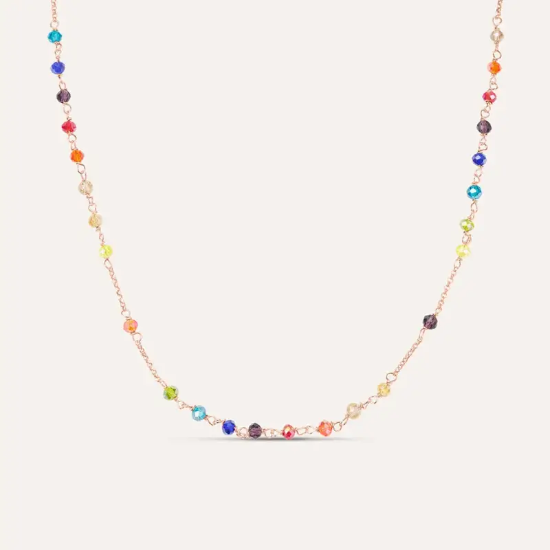 Collana Silver Soul Argento Rosa Cristallo