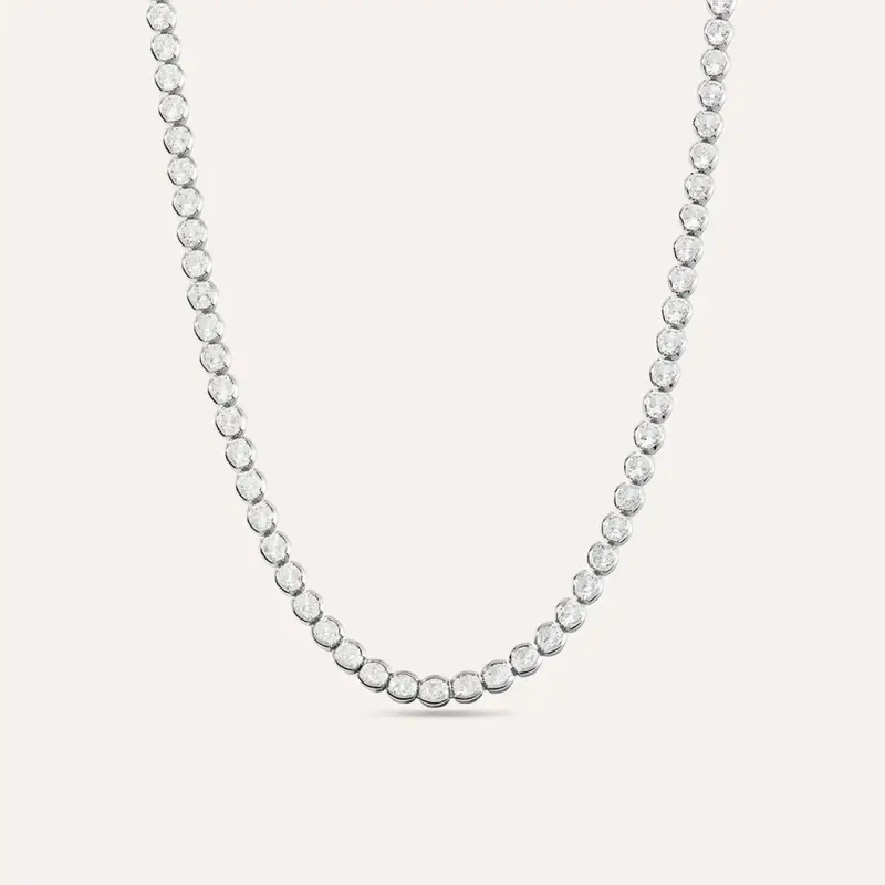 Collana Tennis Romantic Shine Metallo Cristallo