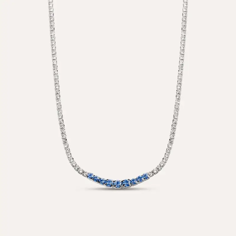Collana Tennis Romantic Shine Metallo Cristallo