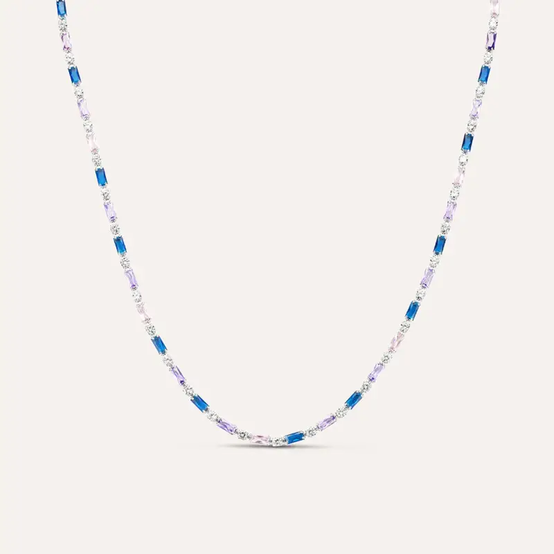 Collana Tennis Romantic Shine Ottone Cristallo