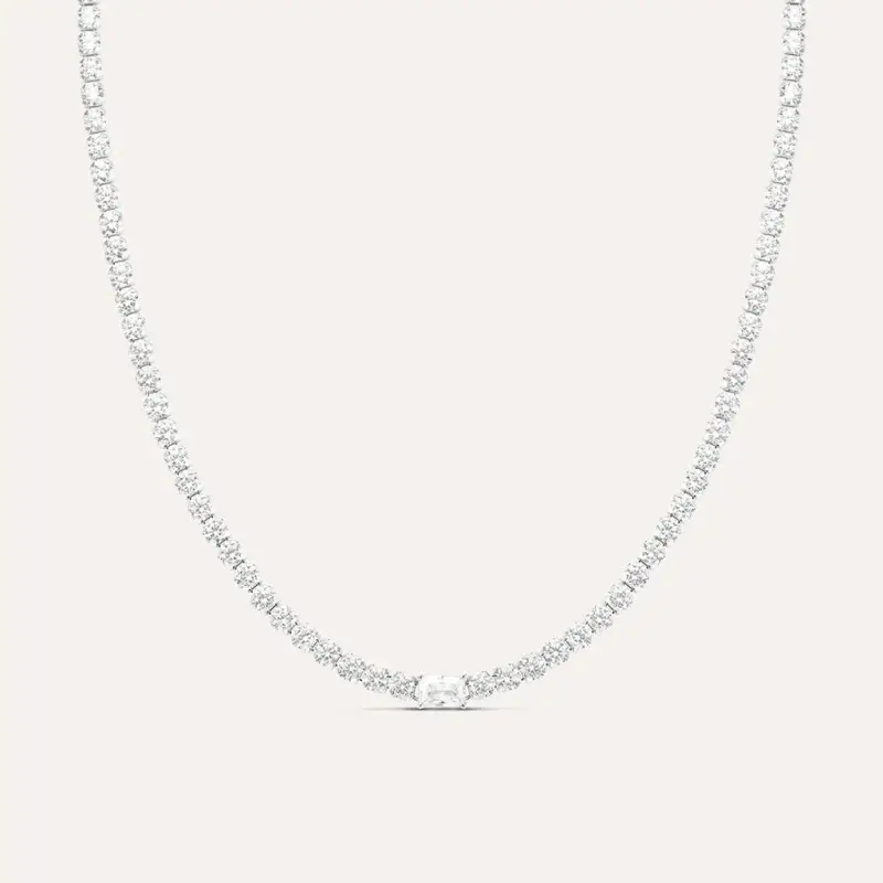 Collana Tennis Silver Elegance Argento Rodiato Cubic Zirconia