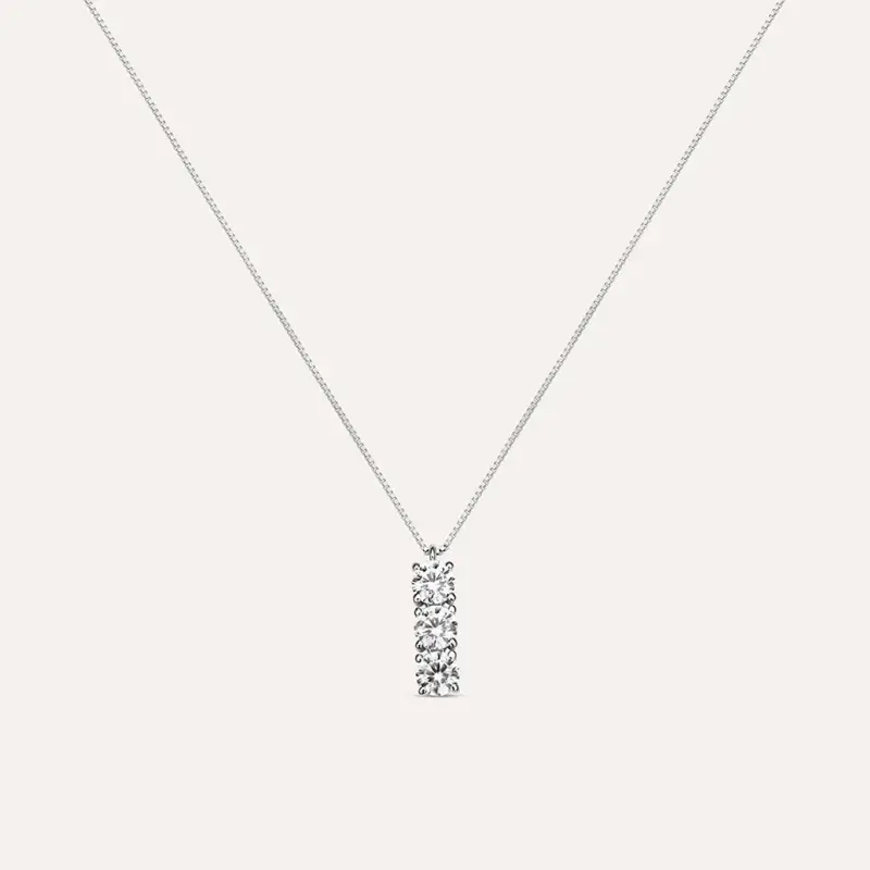 Collana Trilogy Claire Oro Bianco Cubic Zirconia