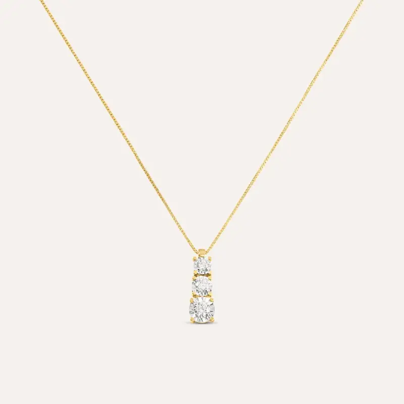 Collana Trilogy Diamotion Oro Giallo Diamante