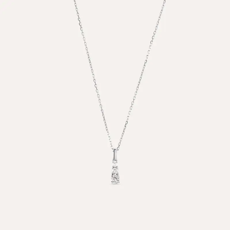 Collana Trilogy Grace Oro Bianco Diamante