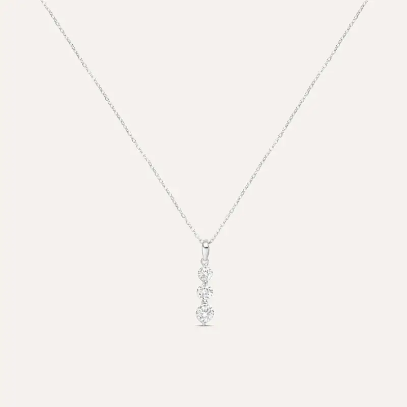 Collana Trilogy Silver Elegance Argento Rodiato Cubic Zirconia